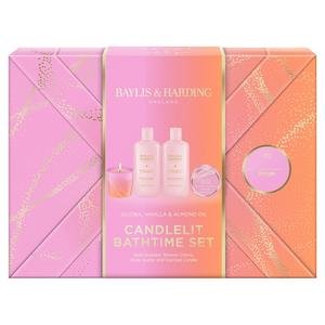 Baylis & Harding Jojoba, Vanilla & Almond Oil Gift Wrapped Candlelit Gift Set